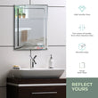 Copy of Lynne Rectangular Wall Plain Bathroom Mirror 2 Sizes: Sizes-50Hx40Wcm and 70Hx50Wcm