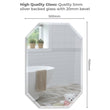 Copy of Octagon Modern Bathroom Wall Mirror Two Sizes 70Hx50Wcm & 50Hx40Wcm