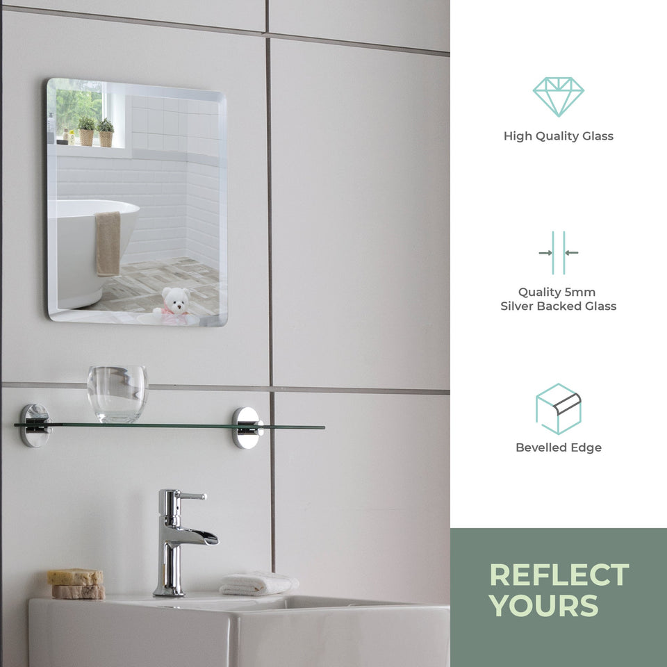 Copy of Amy Simple Design Bathroom Wall Mirror ES1030 40 x 40cm Size 40Hx40Wcm
