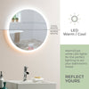 Copy of Ara Warm/Cold LED's Illuminated Bathroom Wall Mirror: Size-60HX60WX5.5D