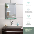 Iowa Rectangular Bathroom Mirror with Shelf 3 Sizes 70Hx50Wcm, 60Hx43Wcm, 50Hx40Wcm